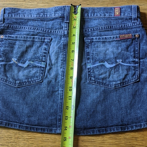 7 for All Mankind Denim Skirt sz 28 - Picture 9 of 12